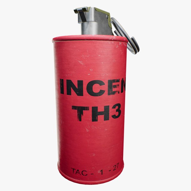 an-m14 incendiary grenade 3D Модель .c4d .max .obj .3ds .fbx .stl .blend 