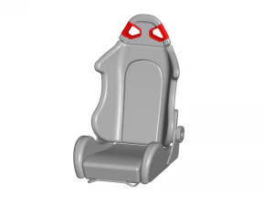 sport seat - racing seat - car seat - sport chair 3D Model