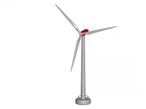 600 kw wind turbine 3D Model