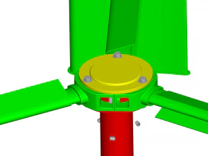 turbina e&oacute;lica Modelo 3D