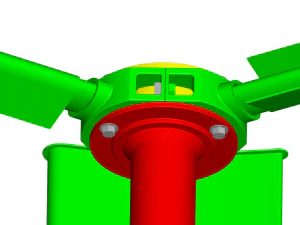 turbina e&oacute;lica Modelo 3D