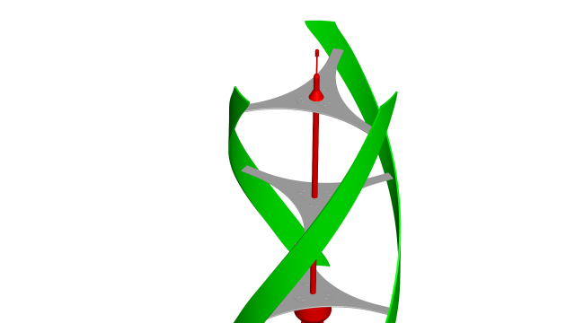 vertical axis wind turbine 3D Model .c4d .max .obj .3ds .fbx .stl .blend 