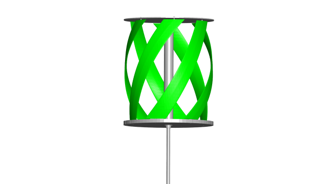 vertical axis wind turbine 3D 模型 .c4d .max .obj .3ds .fbx .stl .blend