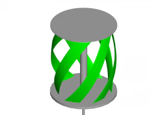 turbina wiatrowa o osi pionowej Model 3D