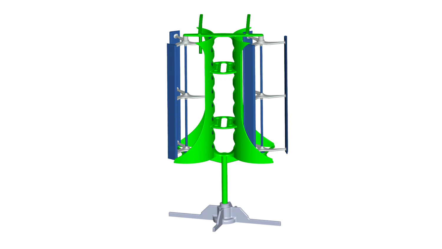 vertical axis wind turbine 3D Model .c4d .max .obj .3ds .fbx .stl .blend 