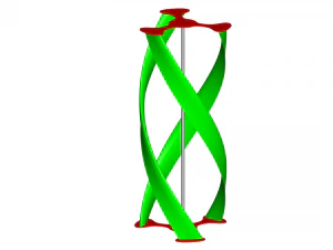 turbina wiatrowa o osi pionowej Model 3D