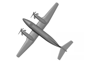 Beechcraft King-Air B-200 3D Model