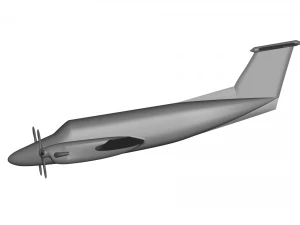 Beechcraft King-Air B-200 3D Model