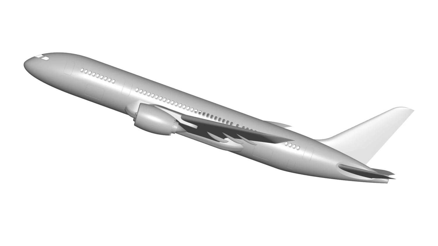 BOEING 787-800 3D Model .c4d .max .obj .3ds .fbx .stl .blend 