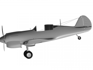 Curtiss P-40E Kittyhawk Modelo 3D