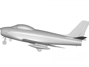 F-86 Sabre 3D Model