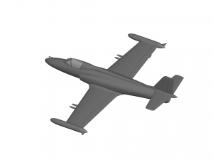 J-21 jastreb Modelo 3D