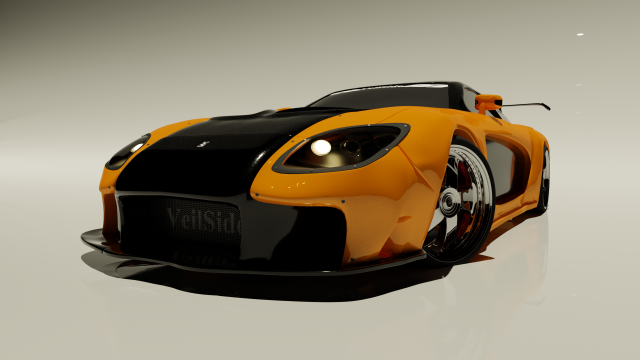 Hans mazda rx-7 veilside 3D Model .c4d .max .obj .3ds .fbx .stl .blend 