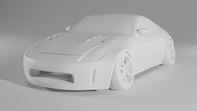 Nissan 350z 3D Model .c4d .max .obj .3ds .fbx .stl .blend 