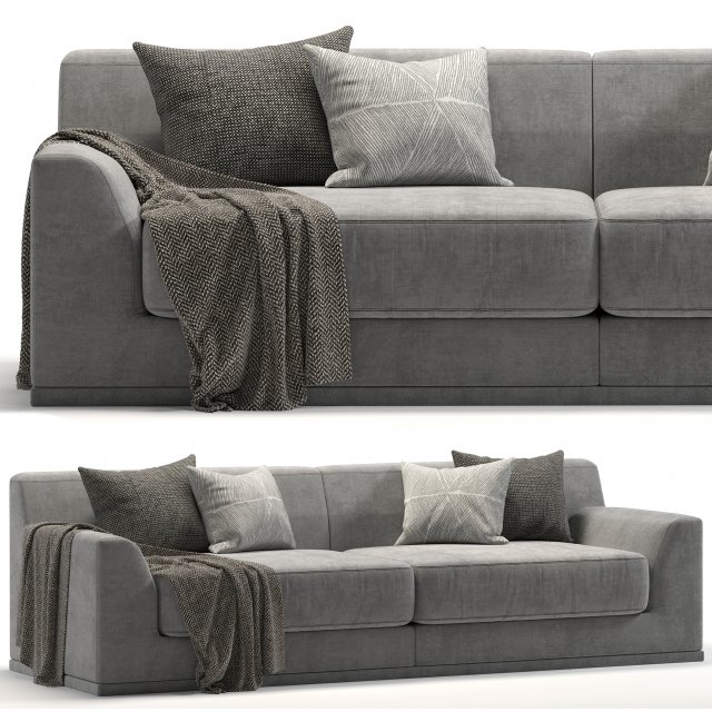 Double sofa 02 Modelo 3D .c4d .max .obj .3ds .fbx .stl .blend 