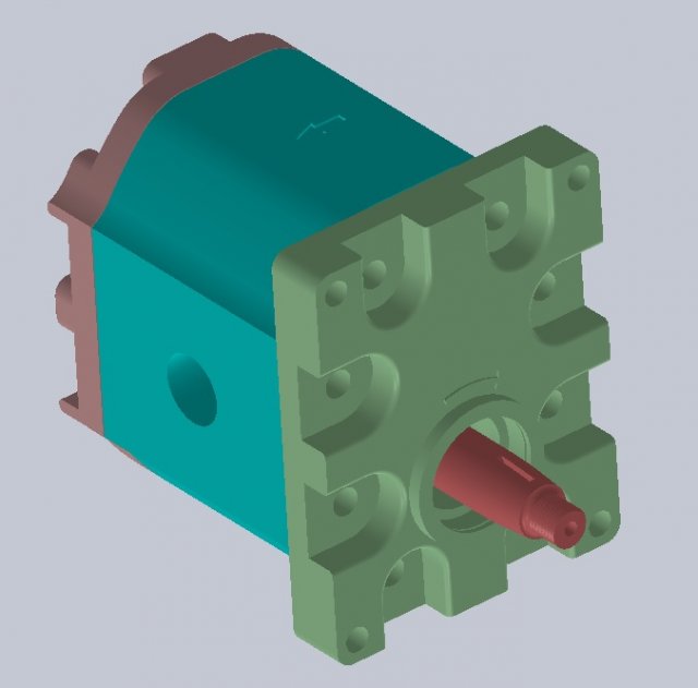 gear pump 3D Model .c4d .max .obj .3ds .fbx .stl .blend 