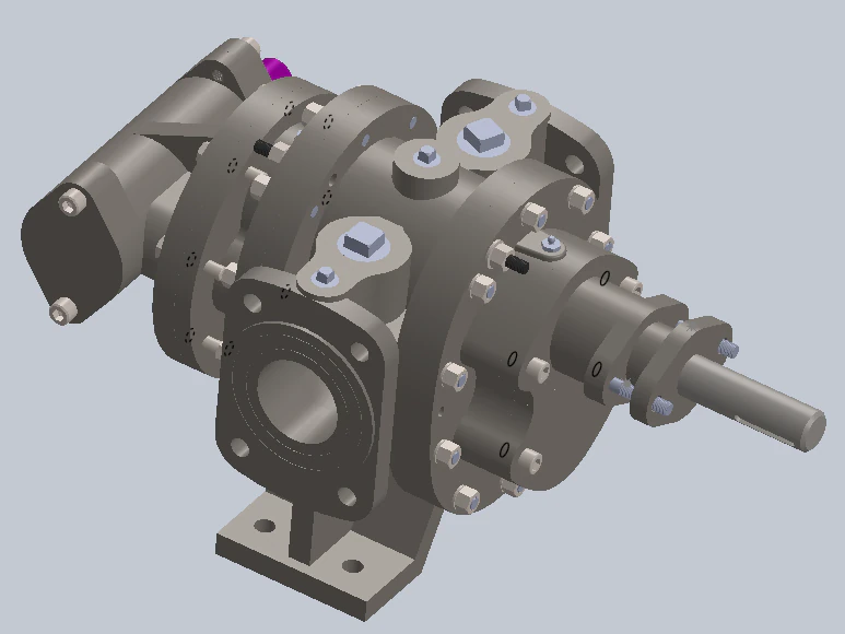 bitumen gear pump 3D Model .c4d .max .obj .3ds .fbx .stl .blend