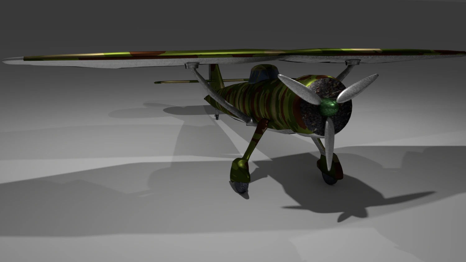 plane hs 126 a-1 low poly 3D Model .c4d .max .obj .3ds .fbx .stl .blend