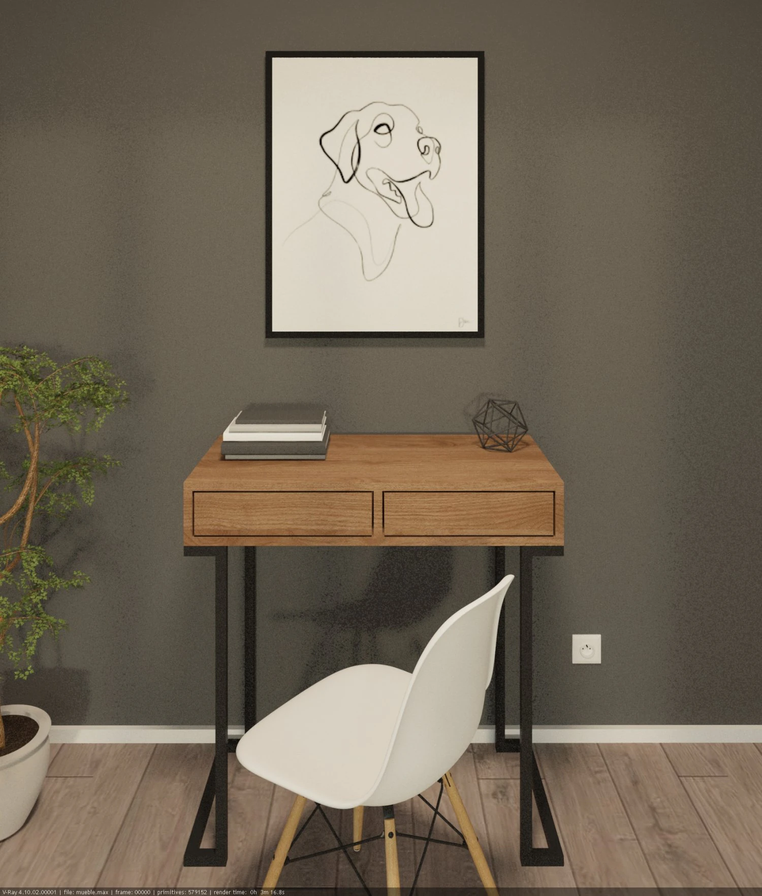 industrialdeskobj 3D Model .c4d .max .obj .3ds .fbx .stl .blend 