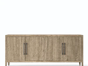 RH French Contemporary 4 Door SideBoard 3D Model
