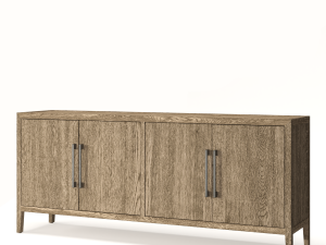 RH French Contemporary 4 Door SideBoard 3D Model