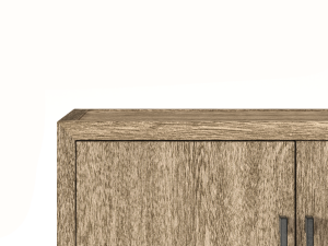 RH French Contemporary 4 Door SideBoard 3D Model