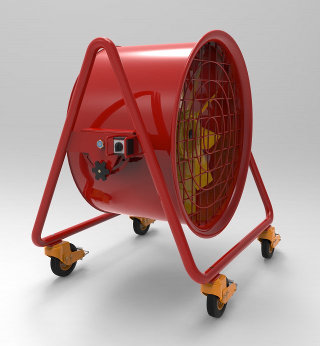 industrial axial blower253 3Dモデル .c4d .max .obj .3ds .fbx .stl .blend 