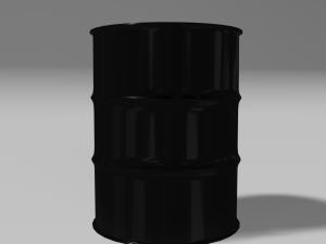 black steel barrel 3D Модель