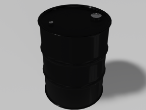 black steel barrel Model 3D