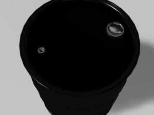 black steel barrel Model 3D