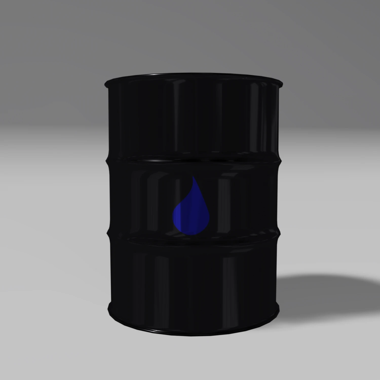 black textured steel barrel 3D Model .c4d .max .obj .3ds .fbx .stl .blend 