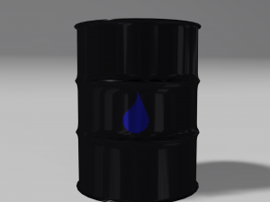 black textured steel barrel 3D Модель