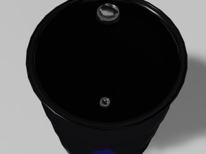black textured steel barrel Modello 3D