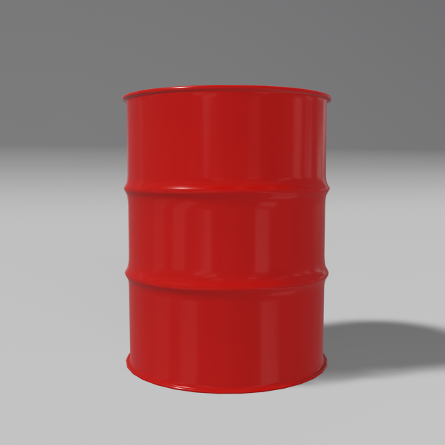 red steel barrel Modèle 3D .c4d .max .obj .3ds .fbx .stl .blend 