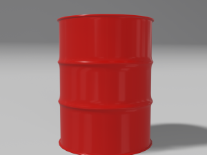 red steel barrel 3D Модель