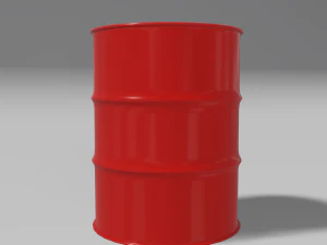 barril de acero rojo Modelo 3D