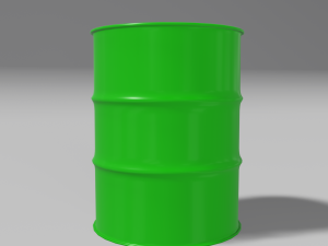 green steel barrel 3D Модель