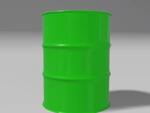 groen stalen vat 3D Model