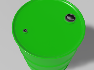green steel barrel 3D 模型