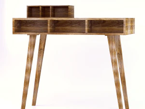 drewniane biurko Model 3D