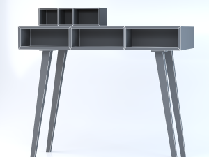 wooden writing desk 3D Model