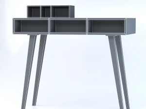 wooden writing desk 3D Model