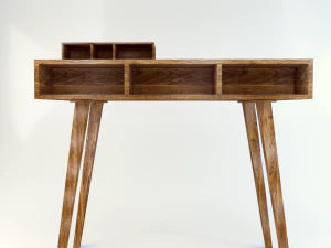 wooden writing desk 3D Model
