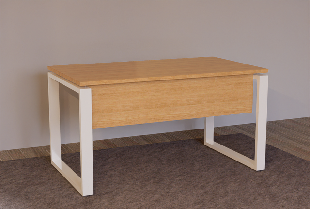 Desk oak 1400x800x750mm 3D 模型 .c4d .max .obj .3ds .fbx .stl .blend 