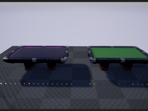 pool table with neon balls Modello 3D