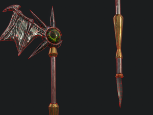 5 fantasy stylish staff - pbr - low poly 3D 模型