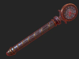 5 fantasy stylish wand - pbr- low poly 3D Model