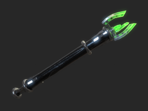 5 fantasy stylish wand - pbr- low poly Modelo 3D