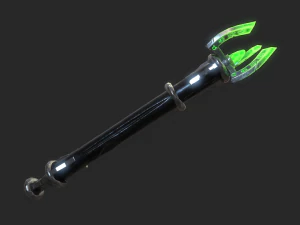 5 fantasy stylish wand - pbr- low poly 3D Model