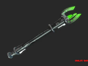 5 fantasy stylish wand - pbr- low poly 3D Model